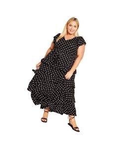 Женское макси-платье Serena AVENUE, Black white spot