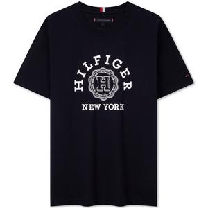 Хлопковая футболка с принтом логотипа Tommy Hilfiger, синий