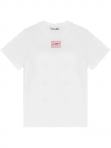 Футболка с графичным принтом GANNI, белый