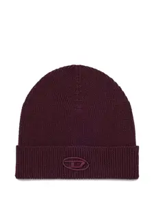 Шапка бини с вышитым логотипом Diesel Kids, коричневый