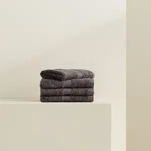 Набор из 4-х хлопковых туалетных полотенец 450 г/м2 Colors El Corte Inglés, пепельно-серый