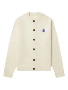 Кардиган Sig; BL Tag с нашивкой-логотипом Ader Error, бежевый