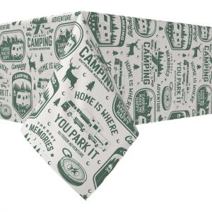 Прямоугольная скатерть, 100% хлопок, 52x104 дюйма, RV Camping Life