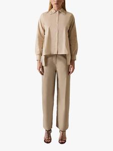 Женская блузка с длинными рукавами и воротником-стойкой James Lakeland, Beige