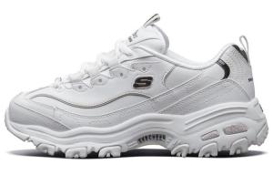 Skechers Д'Лайтс ДжиЭс Белый/Черный Женские - Белый Черный+Эскизный Холщовый Карман, цвет White Black+Sketchy Canvas Pocket