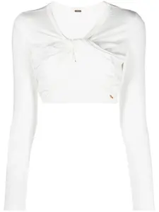 Укороченный топ Avani с драпировкой Cult Gaia, белый