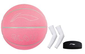 LINING Баскетбольный мяч badfive pu розовый размер 7 светящийся в темноте unisex