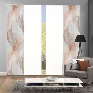 Раздвижная штора Home Wohnideen Torre (4 шт), 245 см цвет kupfer/weiß/schwarz