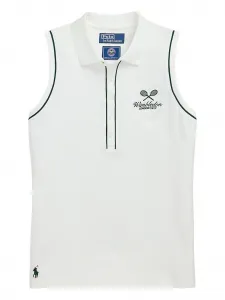 Рубашка поло с вышитым логотипом из коллаборации с Wimbledon POLO RALPH LAUREN, белый