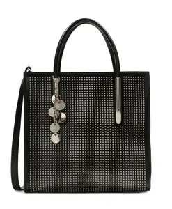 Сумочка с брелком, украшенная серебряными стразами Kazar, черный