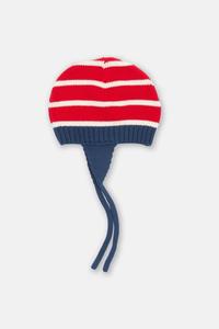 Детская полосатая вязаная шапка Kite, красный