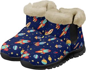 Женские легкие зимние ботинки с утеплителем, теплые, мягкие, удобные, с нескользящей подошвой, для зимы, на каждый день, ботильоны до щиколотки, размер 36-41, черная подошва Quxjehoe, Rockets