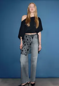 Базовая футболка с рукавами "летучая мышь" Stradivarius, Black