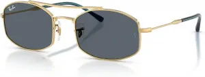 Солнцезащитные очки Ray-Ban унисекс Rb3719 овальной формы, Gold/Blue