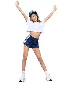 Детские шорты Jordan в контрастную полоску для девочек (подросток) Katiejnyc, синий