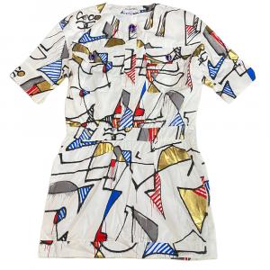 CHANEL Женское белое платье с короткими рукавами