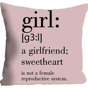 Декоративная подушка queence girl, наволочка без наполнителя, 1 шт. Queence, Bunt + bedruckt