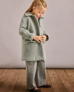 Однотонное махровое пальто для девочек Coconut El Corte Inglés, нежно-голубой