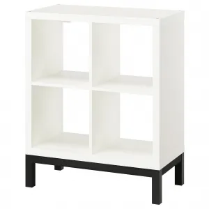 Открытый стеллаж, белый/черный, 77x94 см, KALLAX IKEA