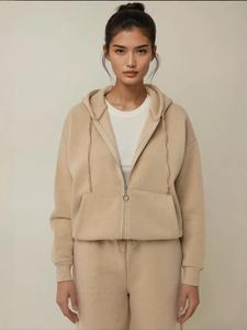 Hiccup Худи на молнии в бежевом цвете