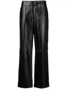 Укороченные брюки Zima из кожи AERON, черный