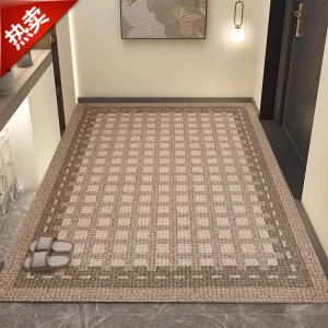 Budis Ковер 80х100 см для входной двери, уличный, из утолщенного велюра Jingge-Khaki, нескользящий