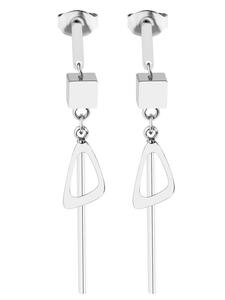 Adeliás Женские серьги - Серьги-гвоздики из нержавеющей стали серебристого цвета