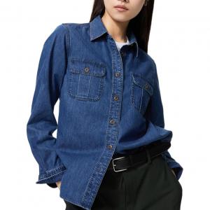 UNIQLO Рубашка женские Sea Blue