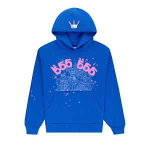 Худи Sp5der Angel Number Hoodie 'Blue', синий