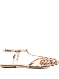 Сандалии 512 с эффектом металлик Anna F., розовый