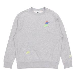 Толстовка Men's Nike Contrasting Colors Logo Round Neck Pullover Autumn Gray, серый