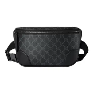 GUCCI Сумка-пояс GG Emblem Coated Material Medium мужская black