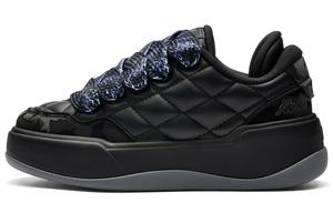 Kappa Нескользящие, увеличивающие рост, износостойкие, низкие кроссовки для скейтбординга, женские, черно-серые