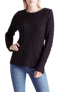 Свитер из пряжи в стиле панк черного цвета Kensie