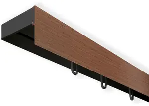 SN DECO GROUP Карниз для штор "Карниз SH с крышкой", 1 направляющая, фиксированный размер 580 см, черный