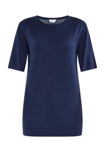 Тонкий вязаный свитер usha BLUE LABEL Sweater, морской синий