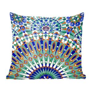 Декоративная подушка MuchoWow диванная подушка для гостиной декоративная подушка 60x60 см Стена из марокканской мозаики разных форм - чехол на подушку - хлопчатобумажная ткань - декоративные наволочки