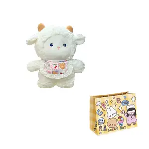 IDOR Очаровательная овечка Ma Lamb, плюшевая кукла из белой овечьей ткани, высота 30 см