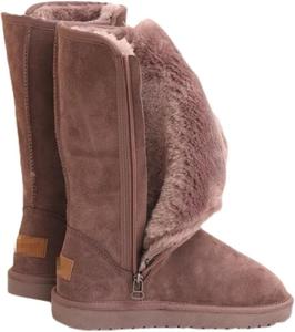 Женские высокие зимние ботинки с боковой молнией, подкладкой из искусственного меха и платформенной подошвой для комфорта в холодную погоду Azttoztto, Brown