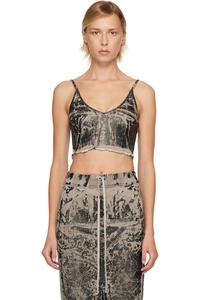 Rick Owens Drkshdw Черный джинсовый топ Concordians с покрытием