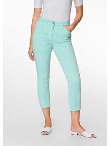 MADELEINE Джинсы в тонкую полоску, бело-зеленого цвета