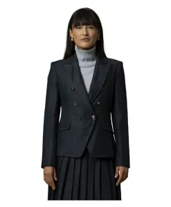 Стильная джинсовая куртка в стиле блейзера Kocca, синий