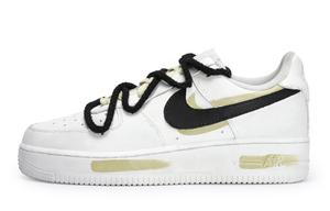 Кроссовки Air Force 1 для скейтбординга, унисекс, низкие, черный/желтоватые Nike
