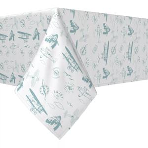 Прямоугольная скатерть, 100 % хлопок, 52x104 дюйма, Vintage Aviation.