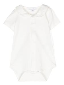 Хлопковое боди с вышитым логотипом Tartine Et Chocolat, белый