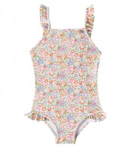 Купальник Cecilia с цветочным принтом и оборками Bonpoint, Fl Rose Poudre