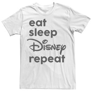 Мужская футболка Disney Eat Sleep Disney с повторением Licensed Character