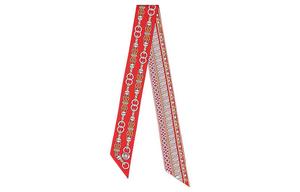 Шелковый платок женский красный HERMES