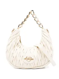 Стеганая сумка-тоут с цепочным ремешком Love Moschino, нейтральный
