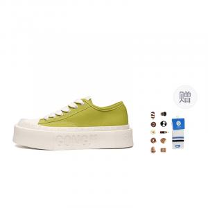 Футболка Unisex Skateboard Shoes низкие бело-зеленые GONGJI, цвет Sweet Tea Green (акция)
